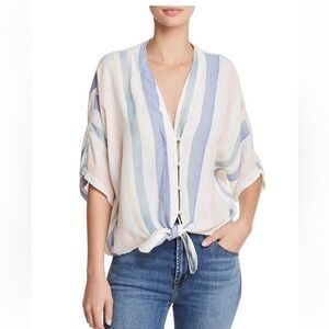 Rails Thea button down striped watercolor top